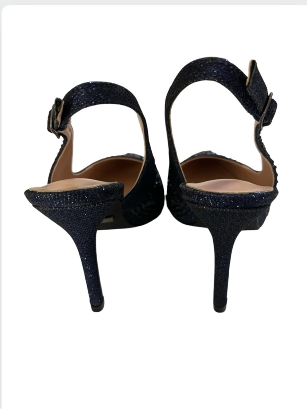 Lauren Lorraine Rachel Navy Rhinestone Slingback Pumps Women's Size 5.5 - Picture 3 of 6